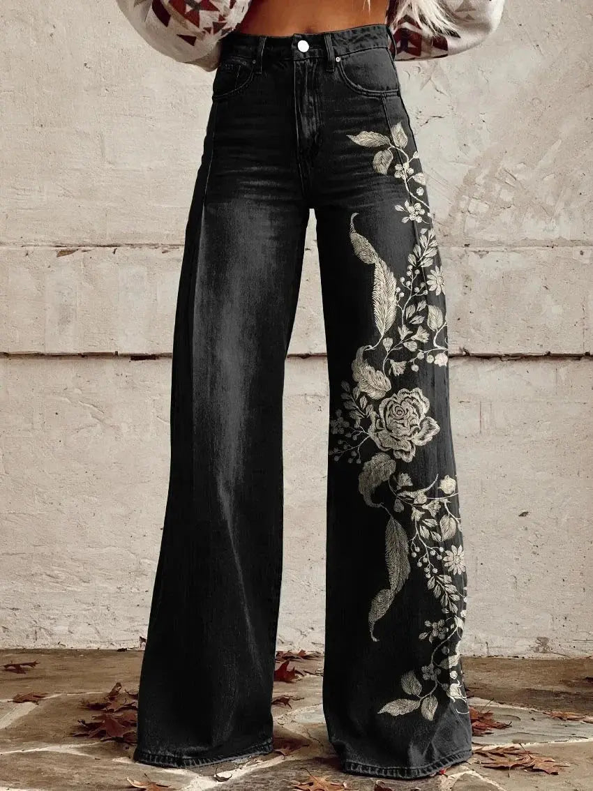 European And American Plus Size Women's Denim Casual Pants hercurva