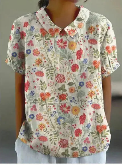 Shirt Women's Short Sleeve Creative Retro Short Sleeve T-shirt hercurva
