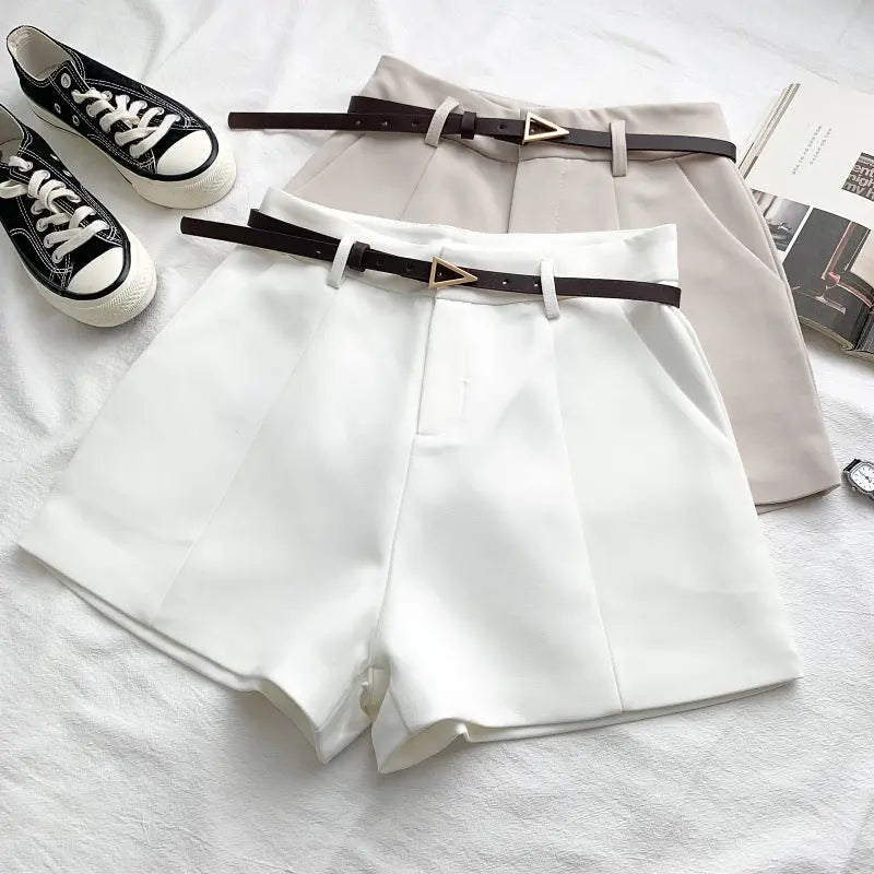 Fashion Versatile High Waist Slim Suit Shorts hercurva