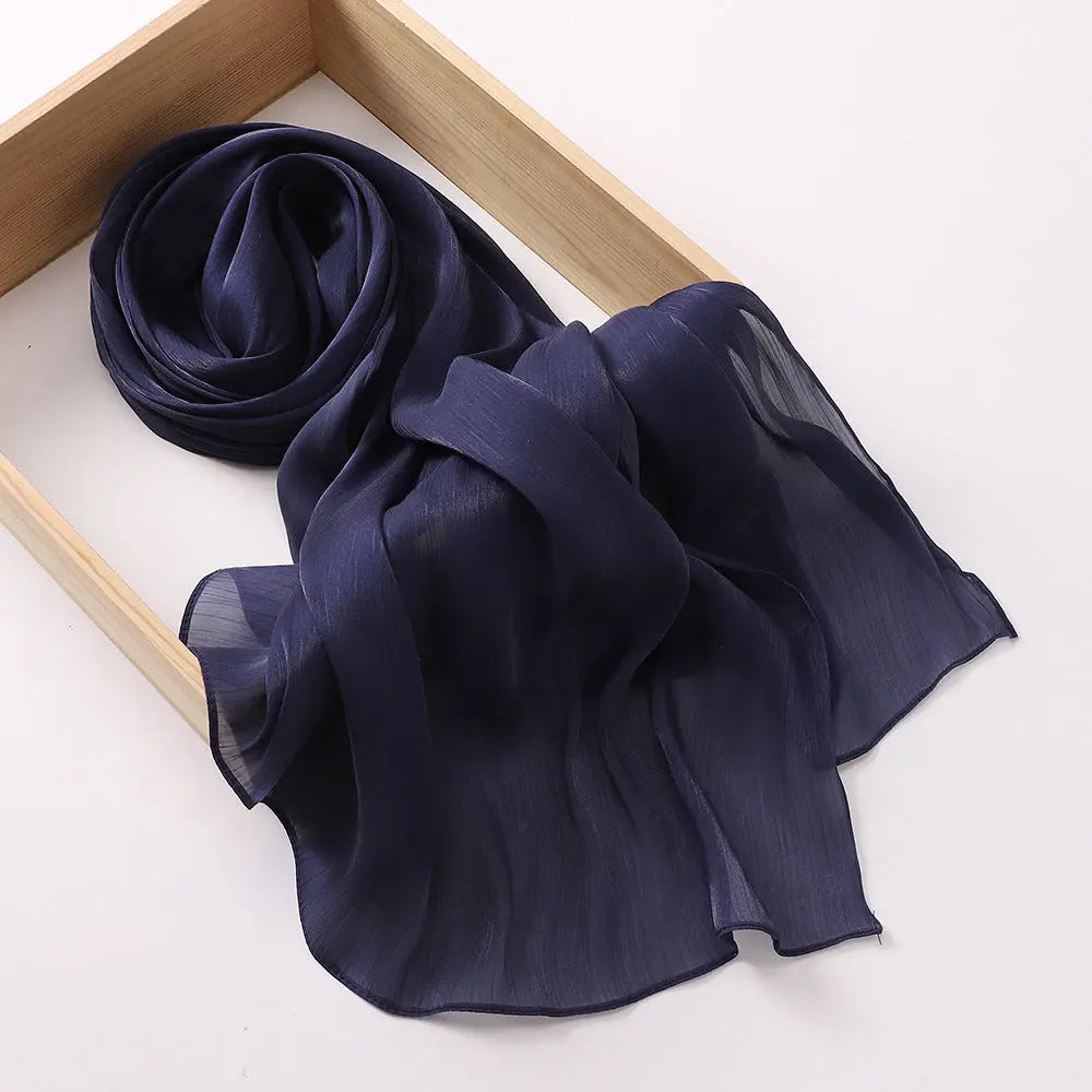 Breathable Cool Island Satin Smooth Silk Toe Scarf hercurva