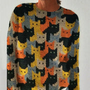 Women's Printed Crew Neck Sweatshirt hercurva
