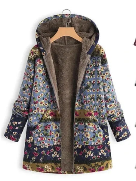 Cotton and linen hooded jacket hercurva