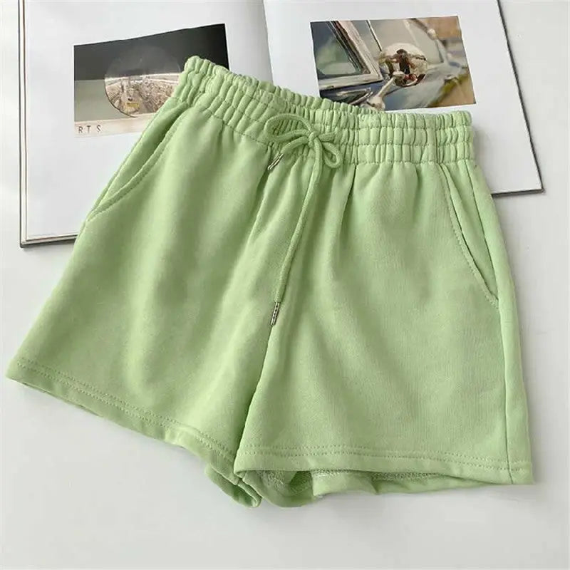 High Waist Loose Thin Versatile Wide Leg A-line Hot Pants hercurva