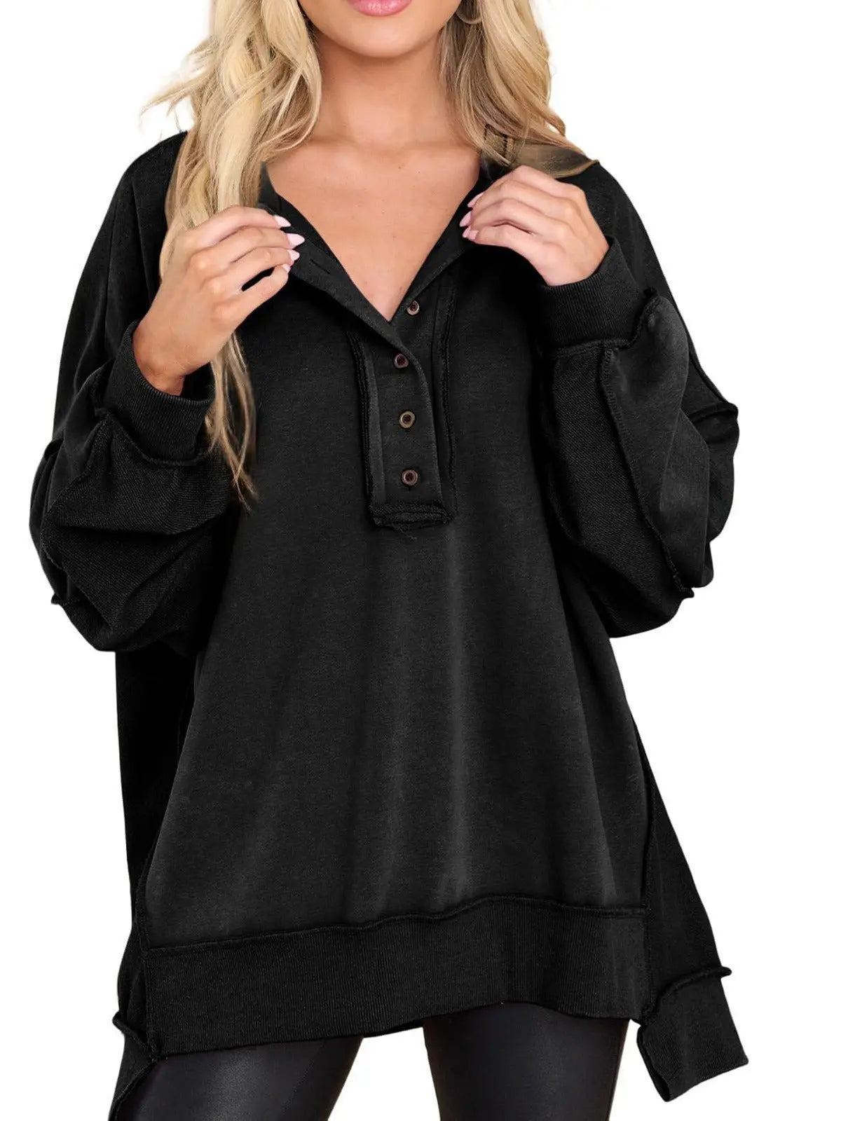 New Women's Round Neck Solid Color Top hercurva