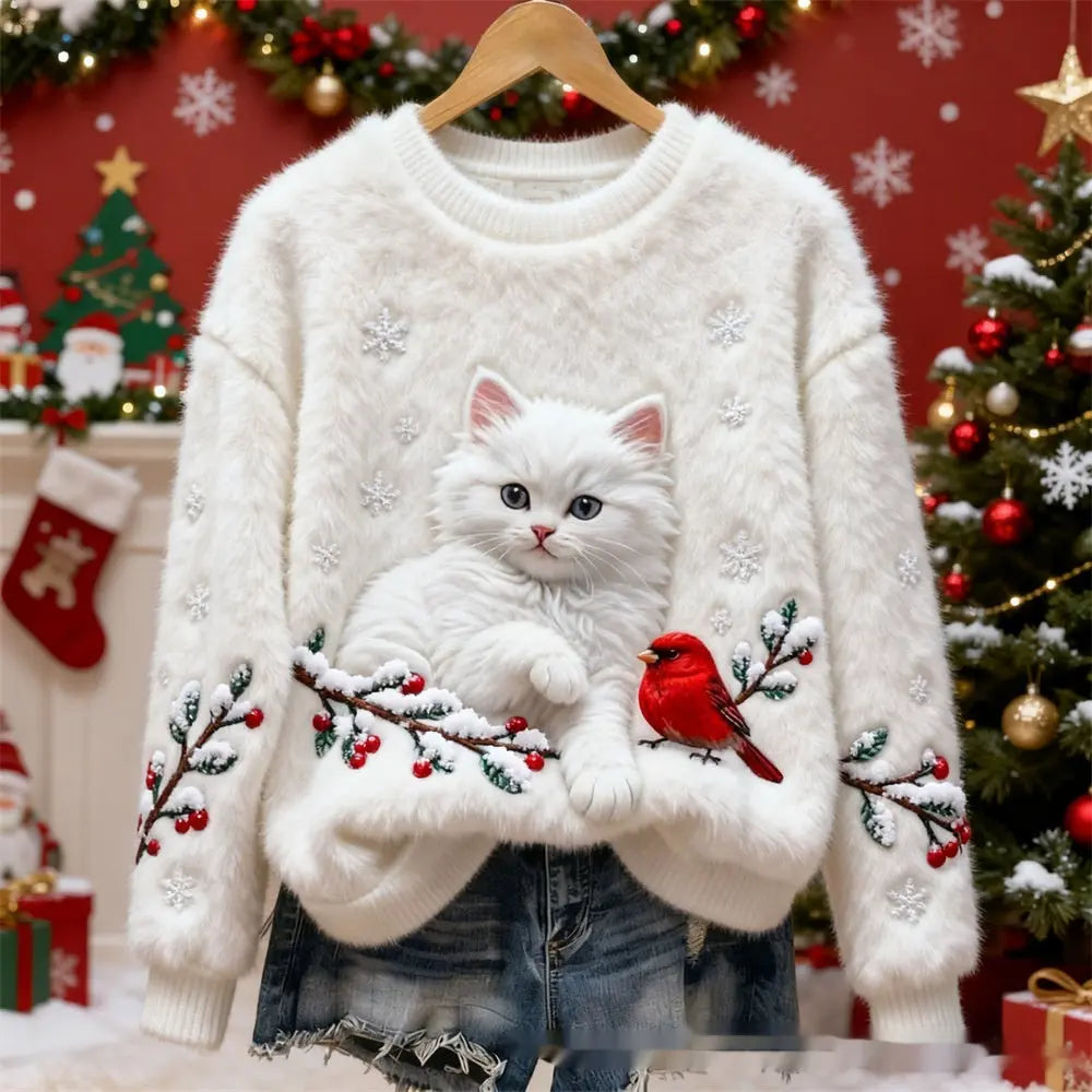 3D Digital Printed Flannel Sweatshirt Women hercurva