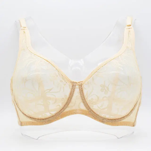 Plus Size Lace Bras For Women Underwired BH Hollow Out hercurva