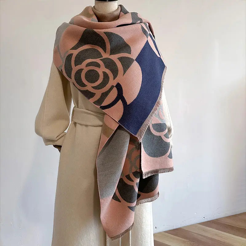 Dual-use Warm Scarf Women's Winter Cloak hercurva