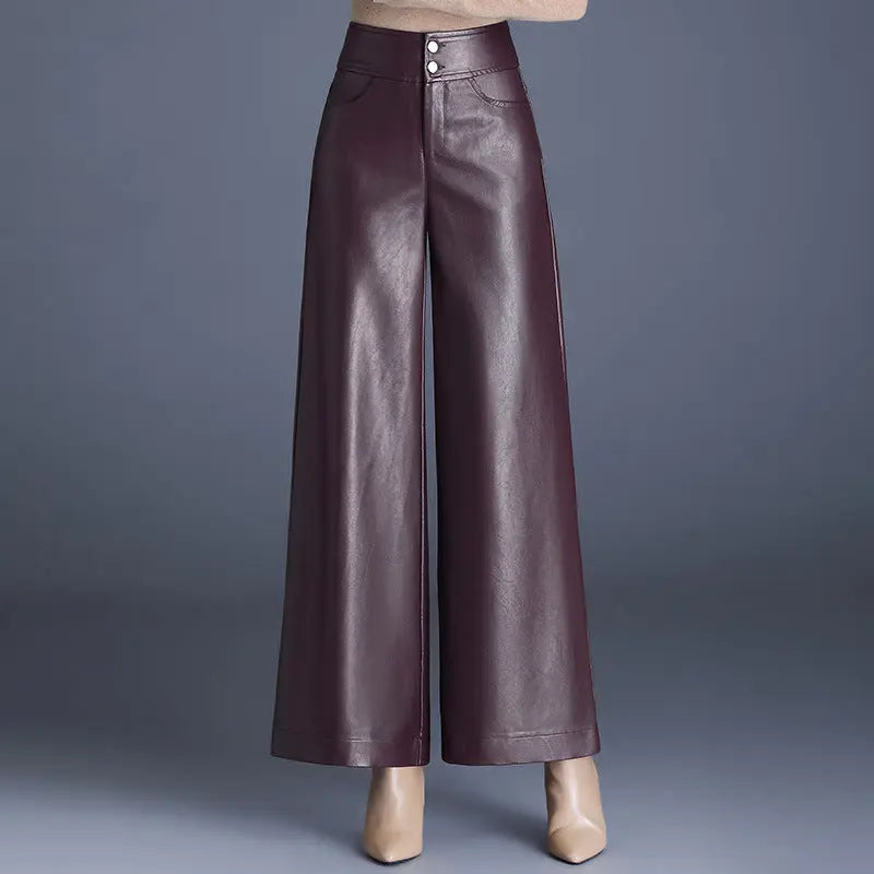 High Waist Thickened Loose Big Leg Straight All-matching Wide Leg Pants For Women hercurva