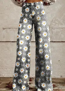 European And American Plus Size Women's Denim Casual Pants hercurva