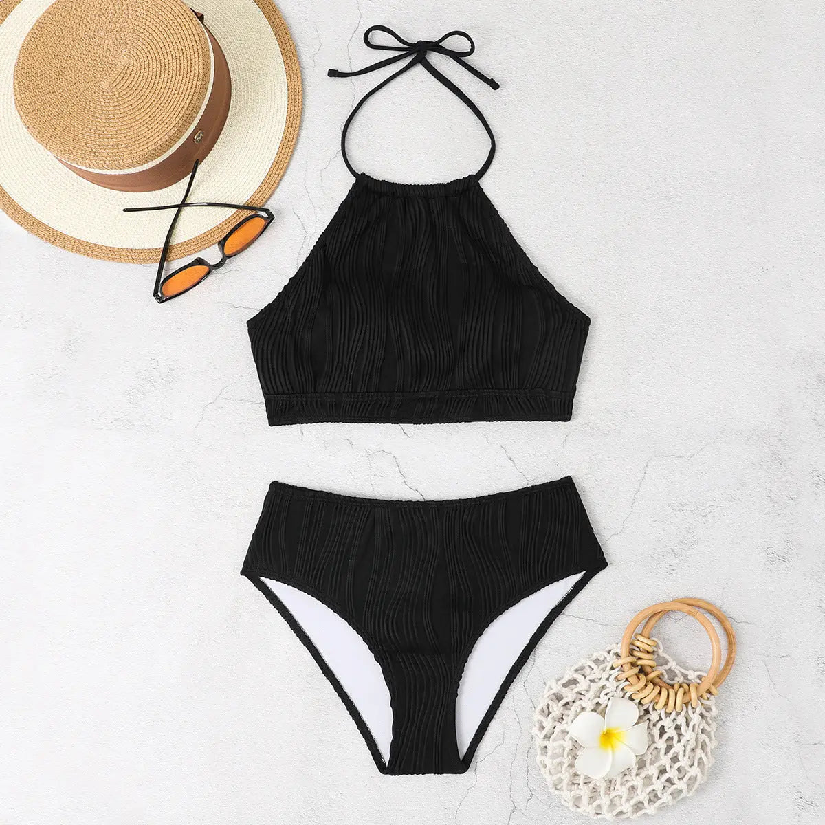 Fashion High Waist Apron Conservative Swimwear hercurva