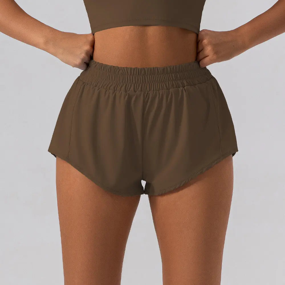 Women's Loose High Waisted Yoga Shorts hercurva