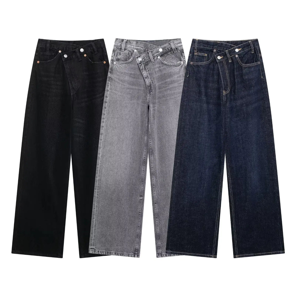 High Waist Wide Leg Jeans Daily Comfortable, Casual And Versatile hercurva