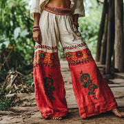 Vintage Printed Women's Fashionable Long Trousers hercurva