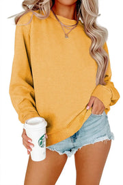 Solid Color Crew Neck Coat Long Sleeve Hoodie hercurva