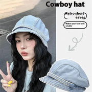 Jean Fisherman Hat Women's Short Brim Beret Bucket Hat hercurva