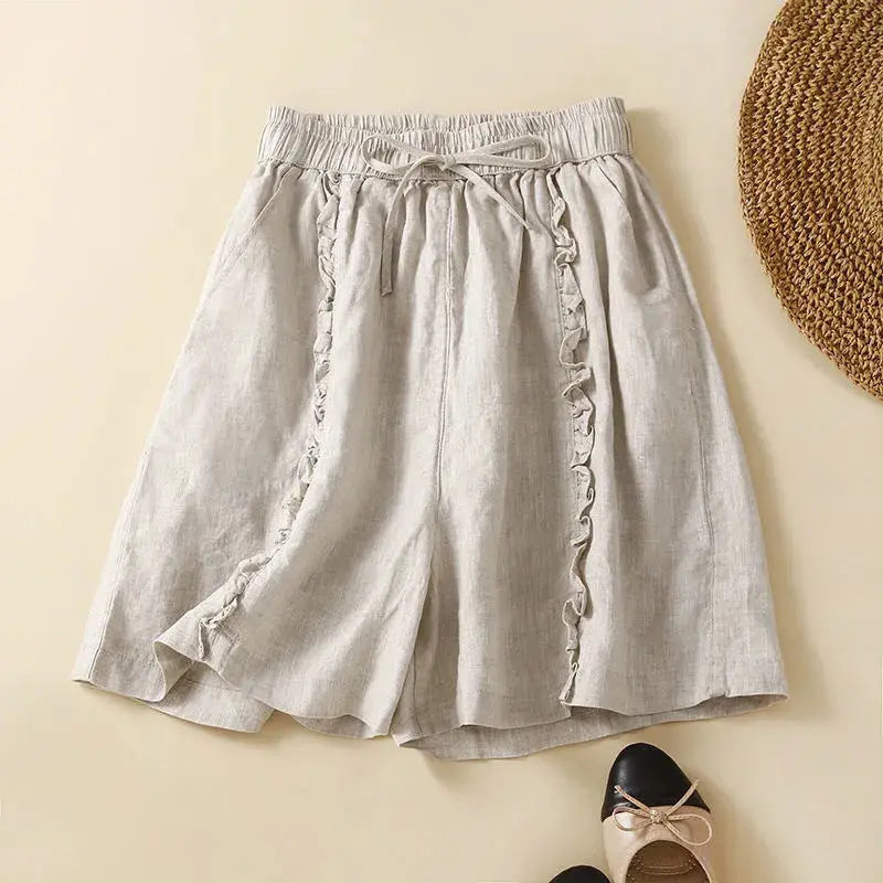 Summer Casual Wide-leg Plus-size Shorts For Women hercurva