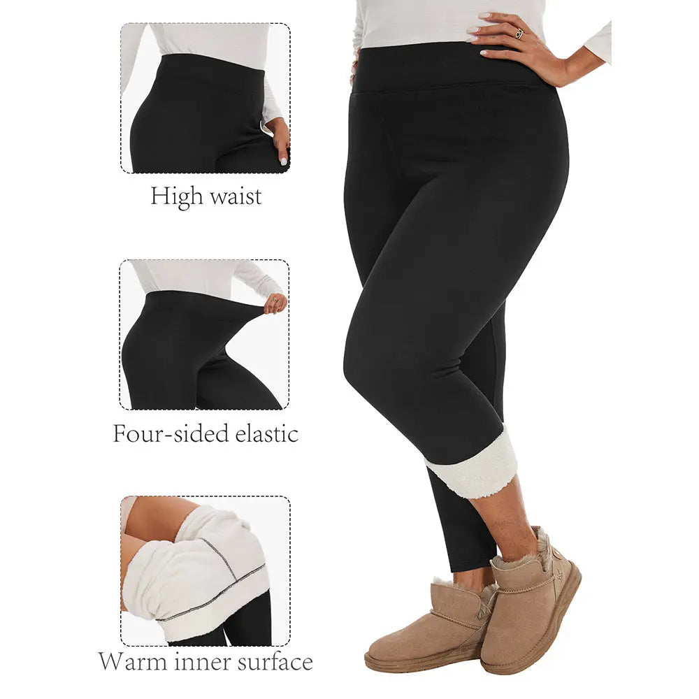 Fleece-lined Women's Warm Winter Thick Leggings hercurva