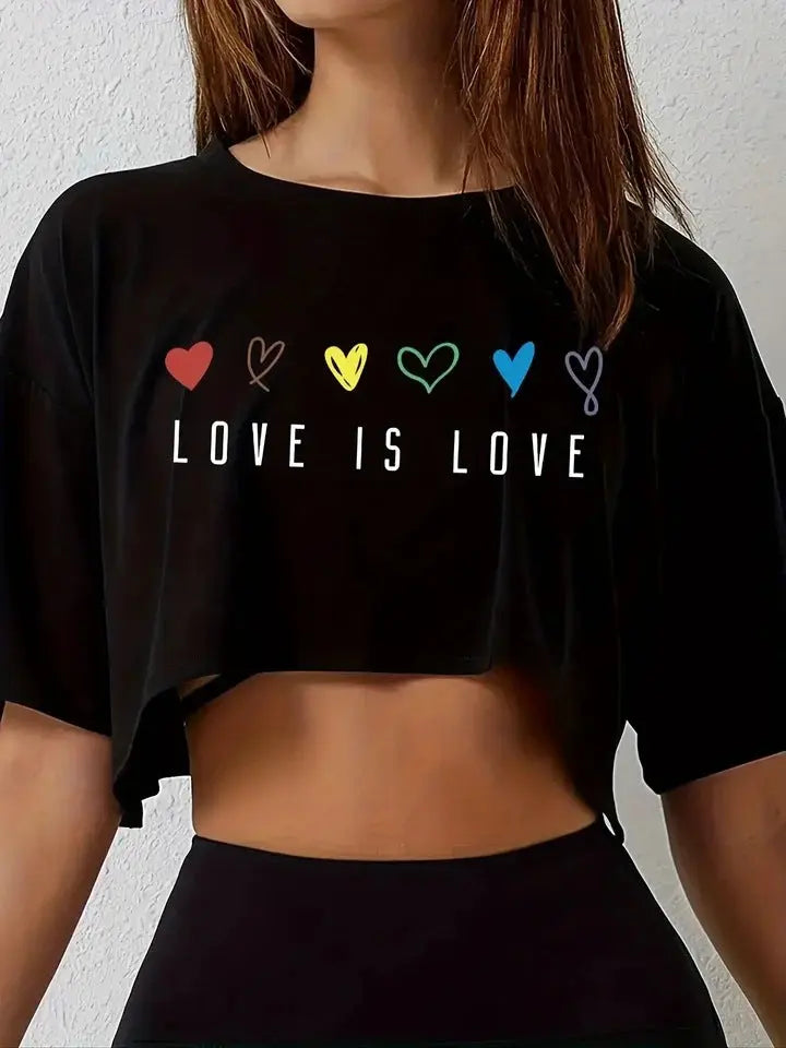 Womens Casual Loose-fitting Breathable Crop Top hercurva