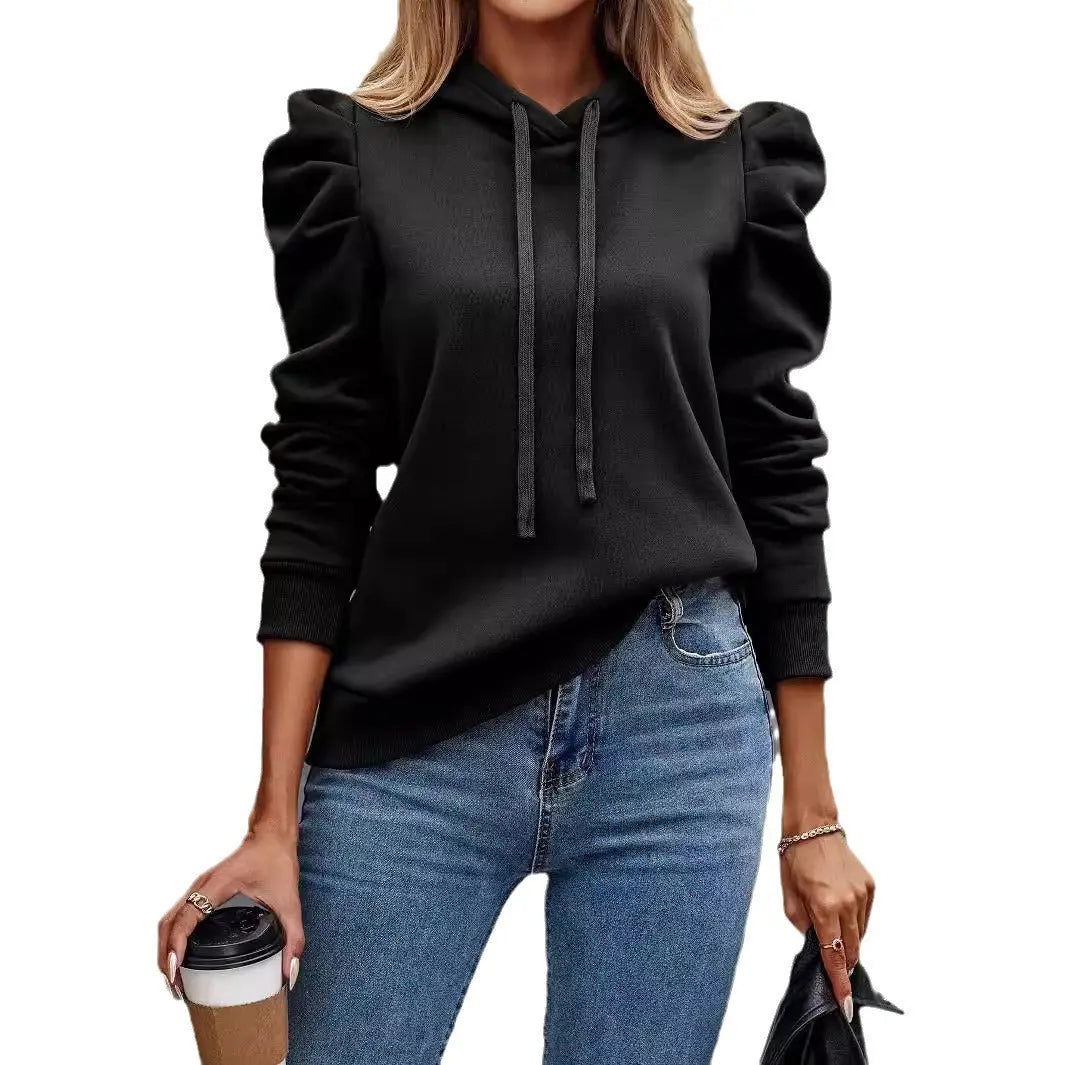 Solid Color Long-sleeved Casual Women's Top Sweater hercurva