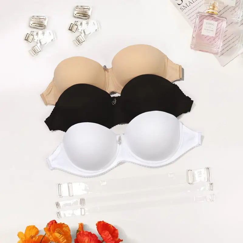 European And American Ladies Transparent Push Up Bras hercurva