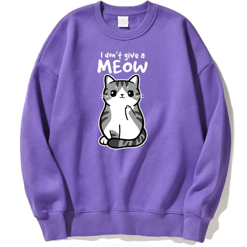 Cartoon Kitten Pattern Sweater European Size hercurva