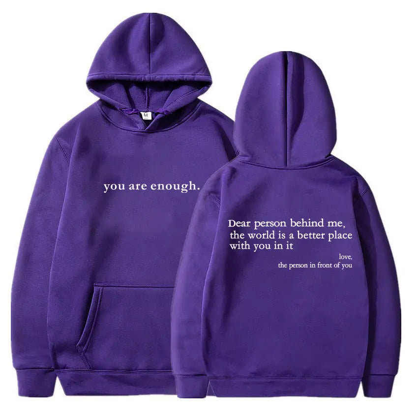 Women's Brushed Hoody Plain Letters hercurva