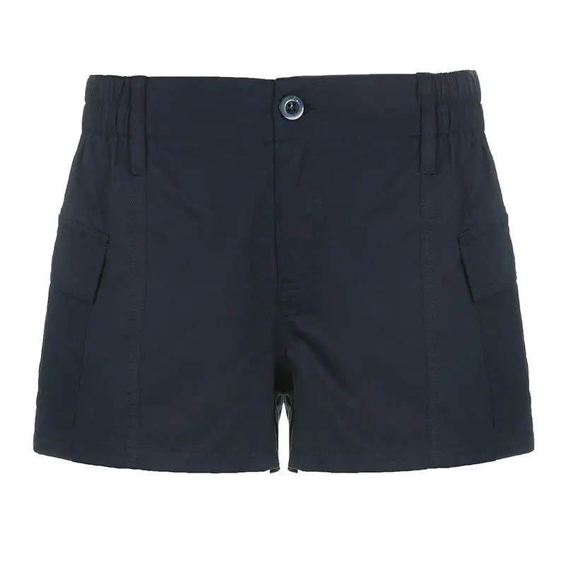 Women's Asymmetric Low Waist Casual Woven Shorts hercurva
