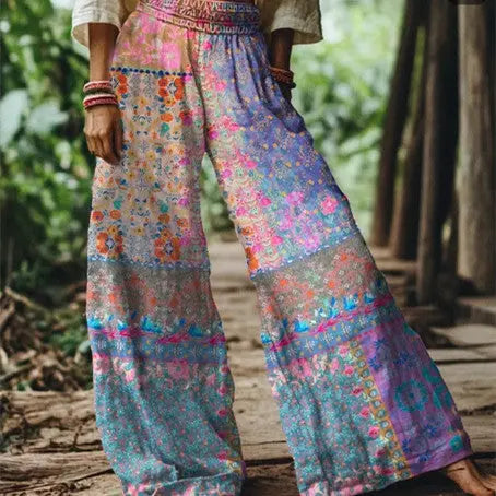 Hip Hop Pattern Floral Print Casual Jumpsuit hercurva