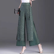 Chinese Style Split Pants Thin High Waist Loose hercurva