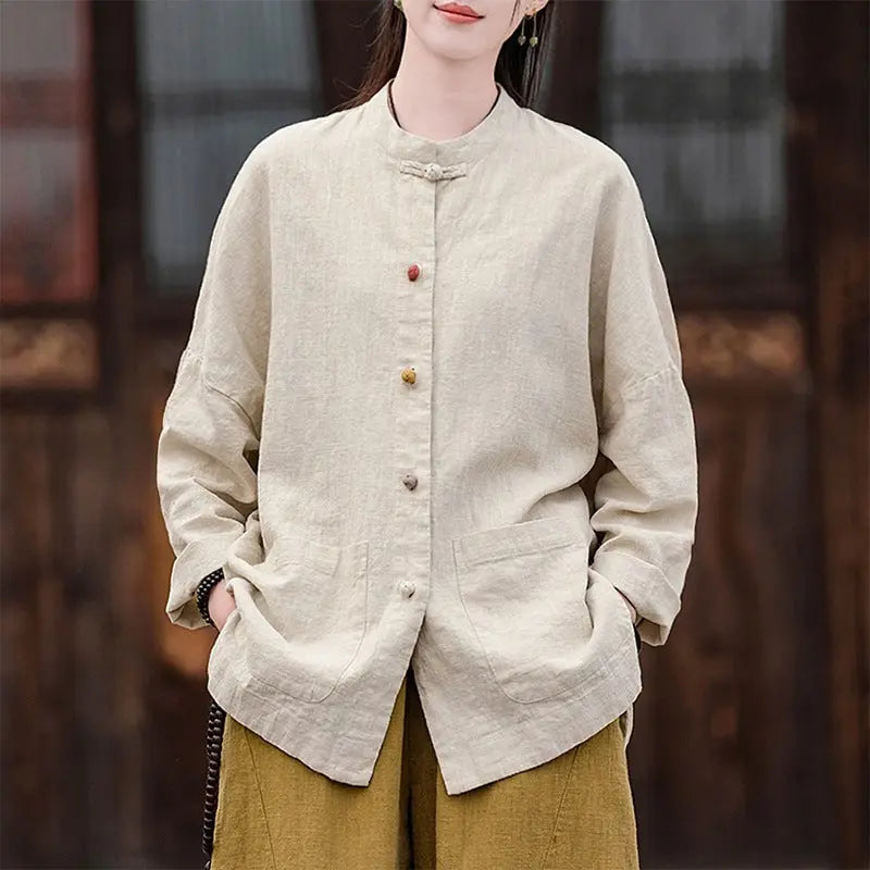 Retro Chinese-style Women's Blouse For Spring And Autumn hercurva