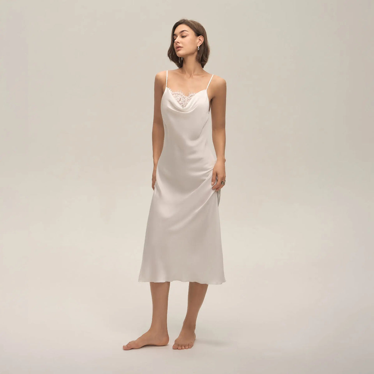 Lace Sexy Solid-Color Slip Dress For Women Loungewear Pajamas hercurva