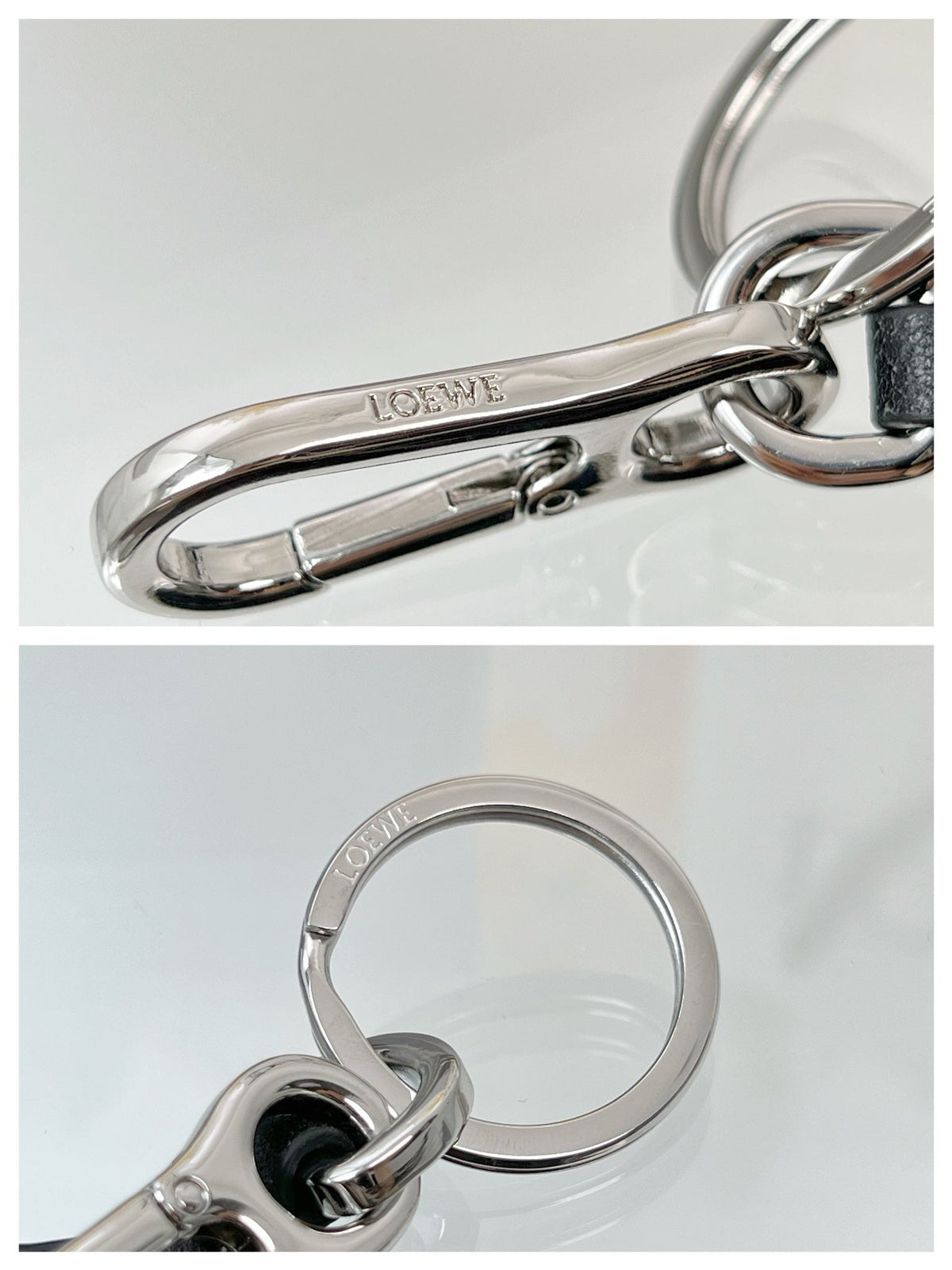 Loewe Black Blue Fish Charm Leather