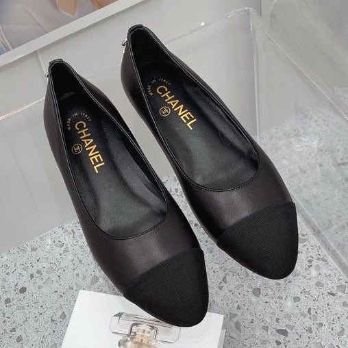 Chanel 2026 Cap Toe Ballet Flat Calfskin 162176