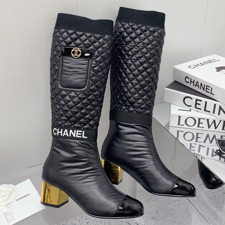Chanel 2026 Knee-High Boots 50mm Fabric 162205