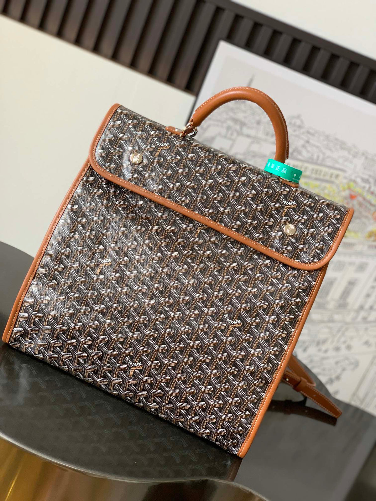 Goyard 2026 Saint Leger Backpack 37cm Canvas Cowhide