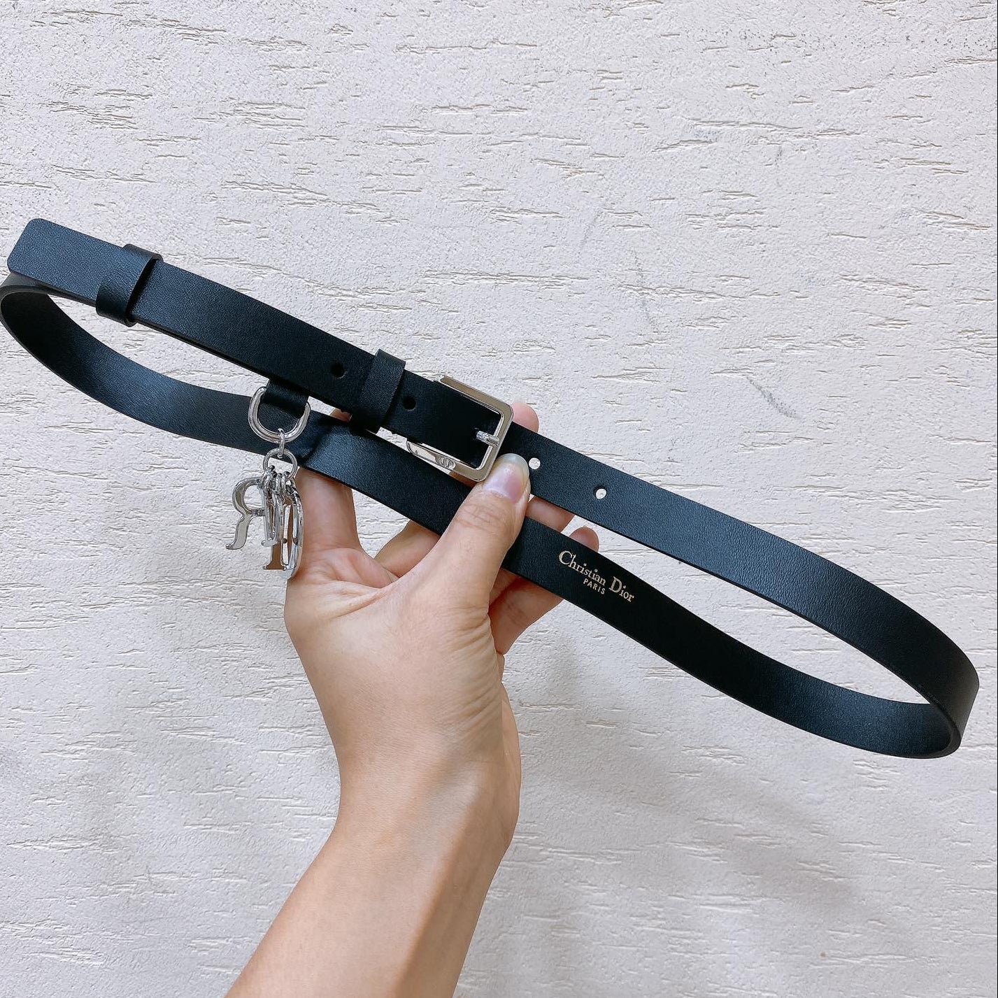 Dior 2026 CD Logo Charm Belt 25mm Cowhide 178776