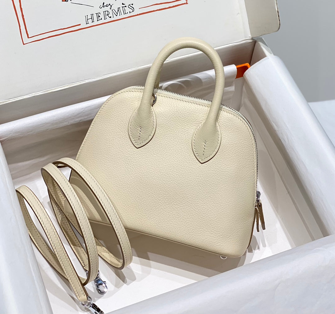 High-end Hermes 2026 Bolide Bowling Bag 18cm Evercolor Leather 1