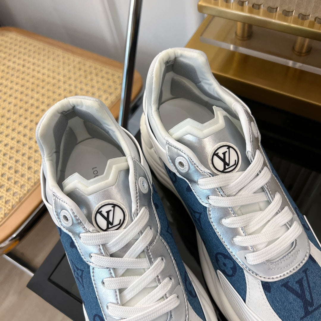 LV RUN 55 SNEAKER BLUE GRAY