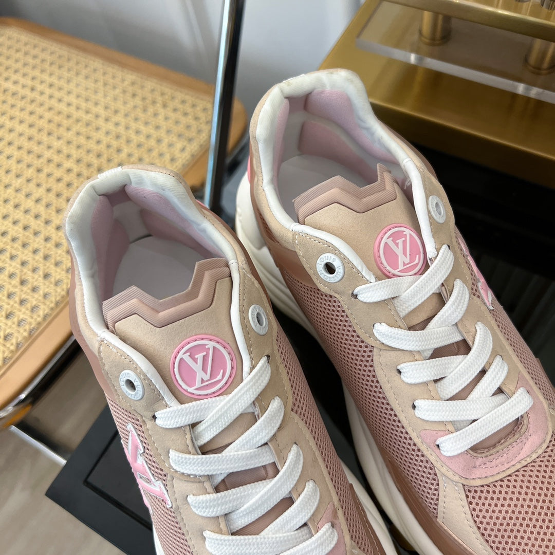 LV RUN 55 SNEAKER PINK BROWN