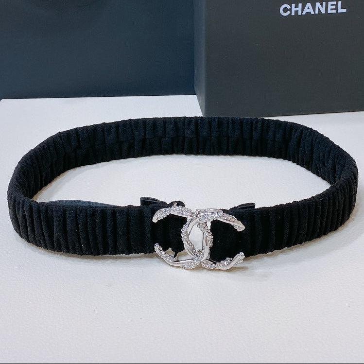 Chanel 2026 Rhinestone Twist Buckle Belt 30mm 208804