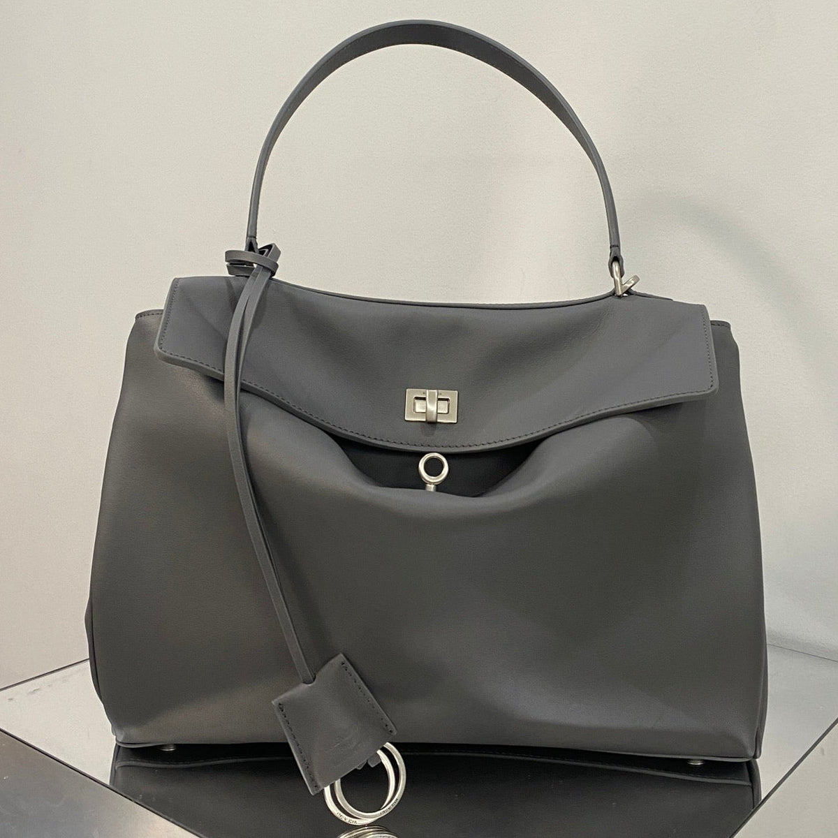 Balenciaga 2026 Rodeo Bag Silver Buckle Suede Leather