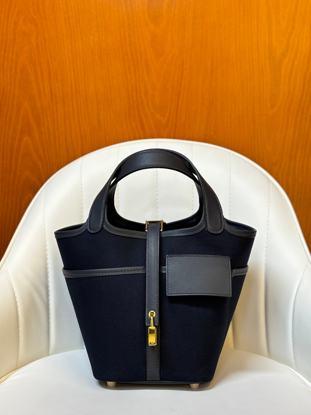 High-end Hermes 2026 Picotin Lock 18 Pocket Bag Canvas/Swift Calfskin 1
