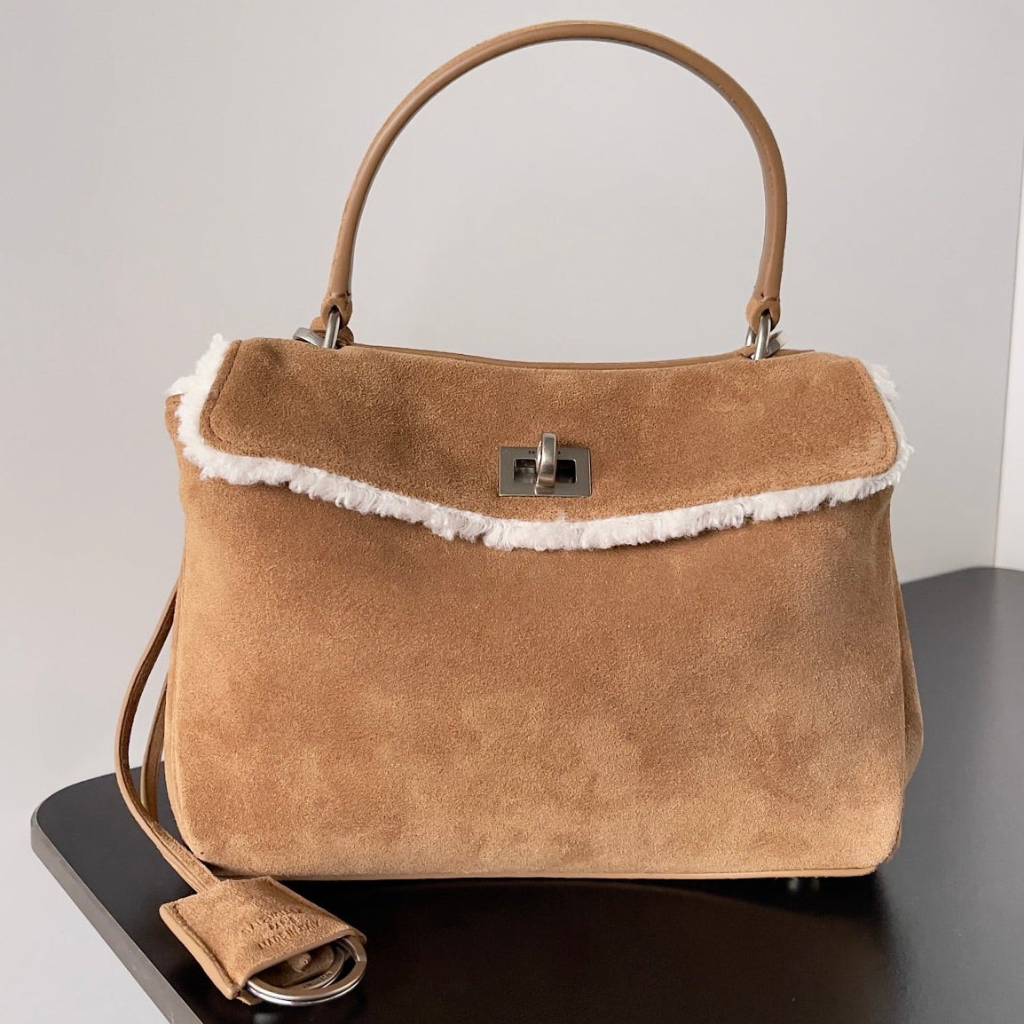 Balenciaga 2026 Rodeo Bag Silver Buckle Suede Leather