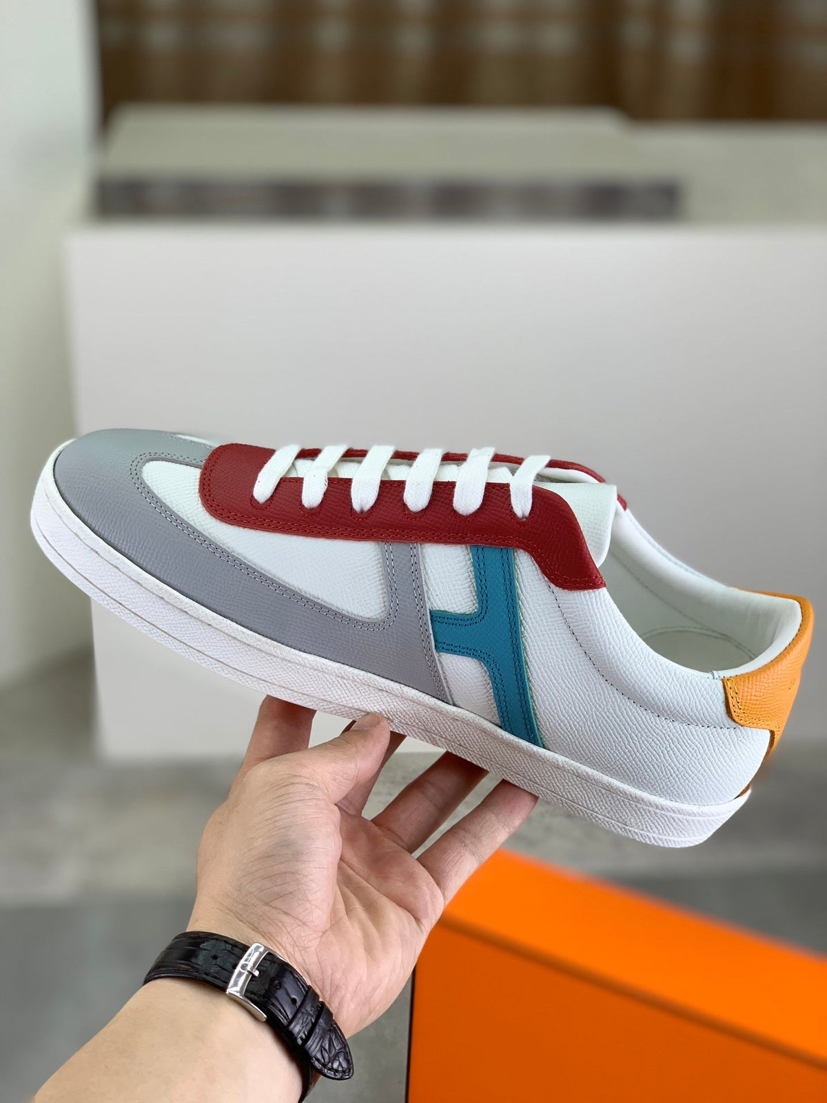 HM Men's Sneaker Multicolor Cowhide 603244