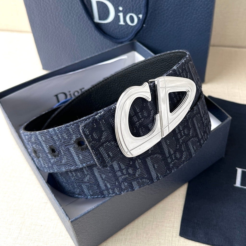 Dior 2026 30 Montaigne Reversible Belt 35mm Canvas