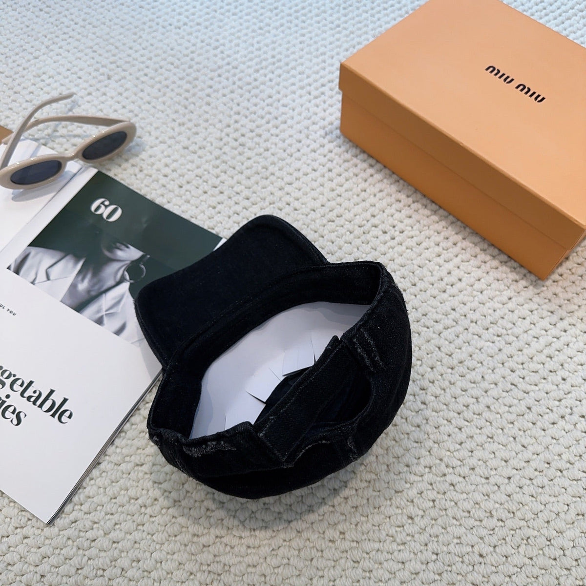Miumiu Denim Baseball Cap 297667