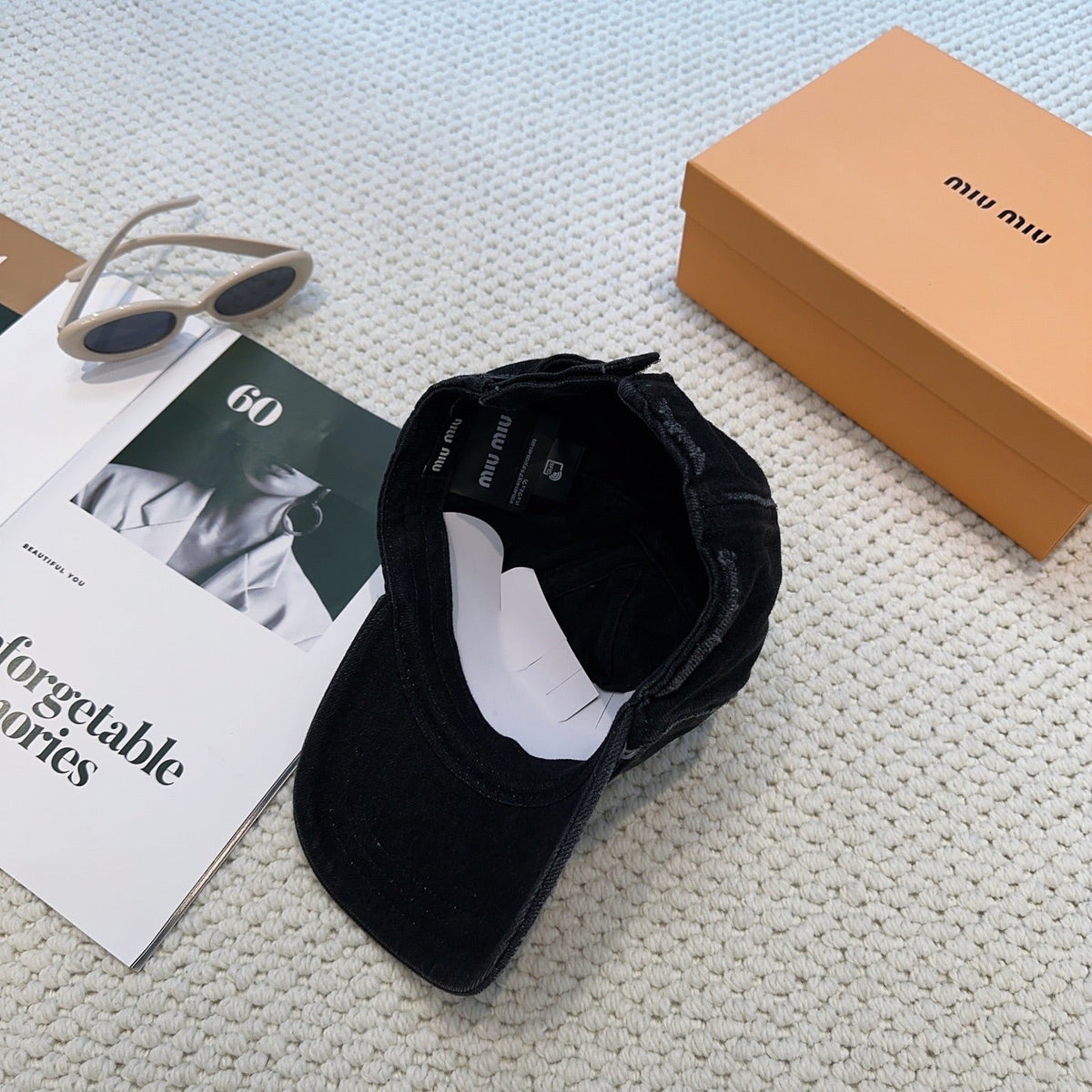 Miumiu Denim Baseball Cap 297667