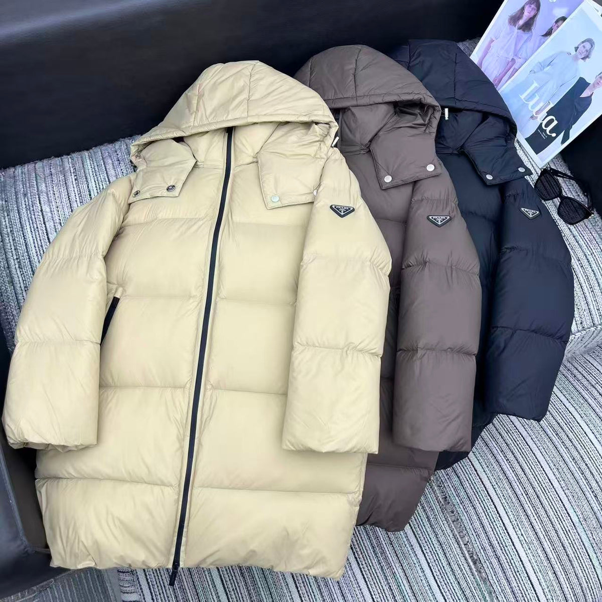 Prada 2025 Long Jacket Re-Nylon Down 322412