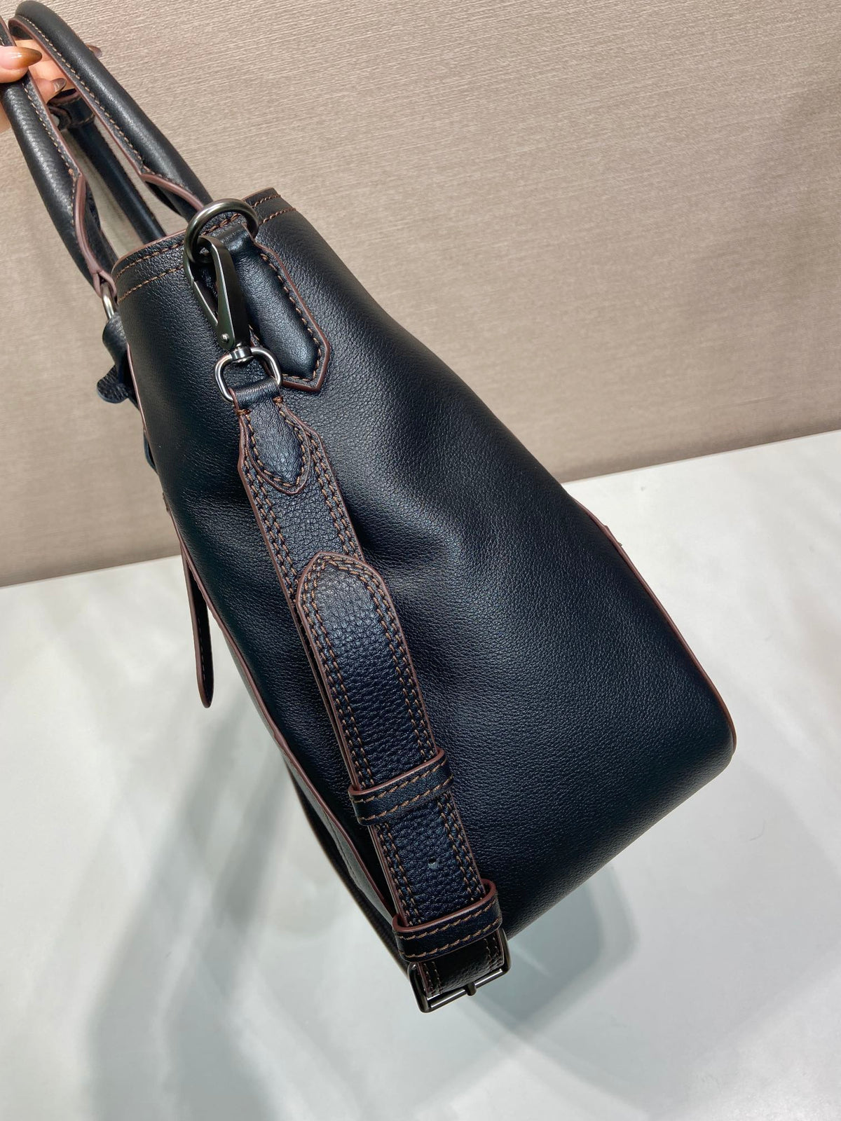 Prada 2026 Tote Bag 38cm Grained Leather 282657