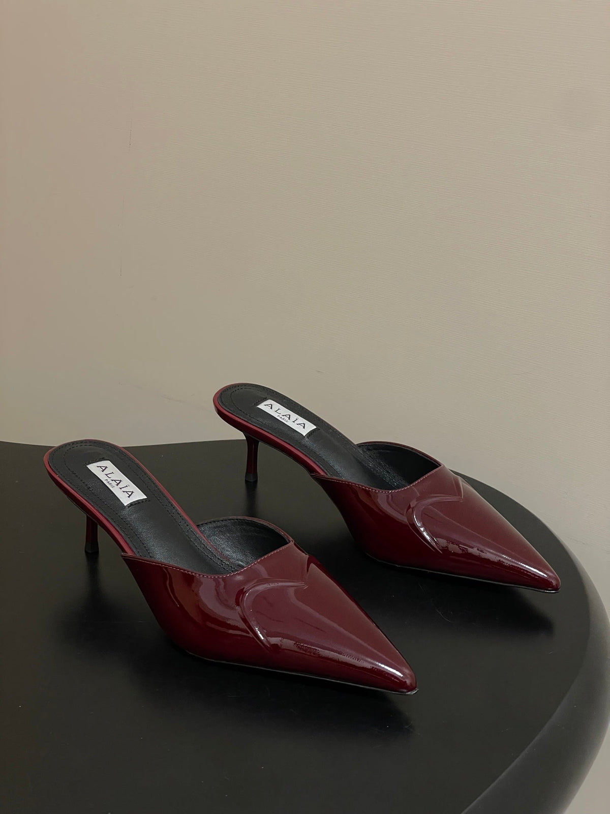 Alaia 2026 Mules 65mm Patent Leather 777413